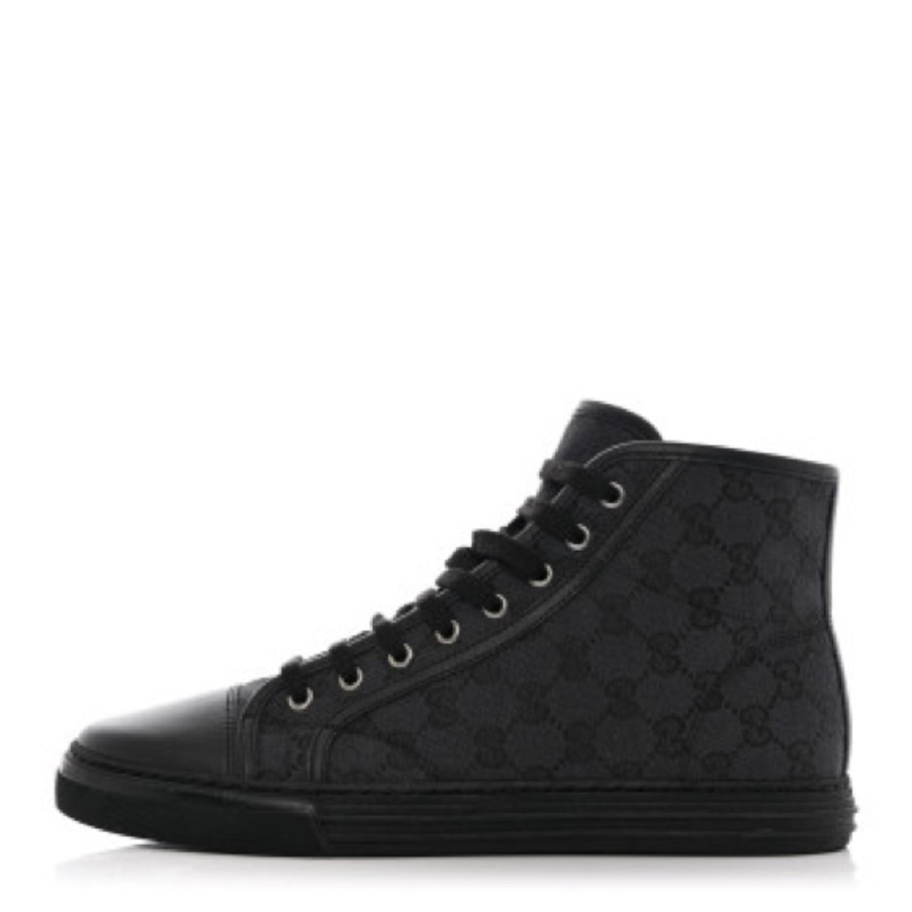 Gucci Monogram High Top Sneakers Black 36